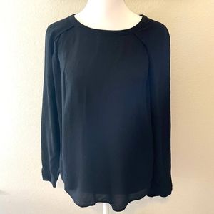 AllSaints Women’s Lucas Vented Shoulder Black Top Size XS